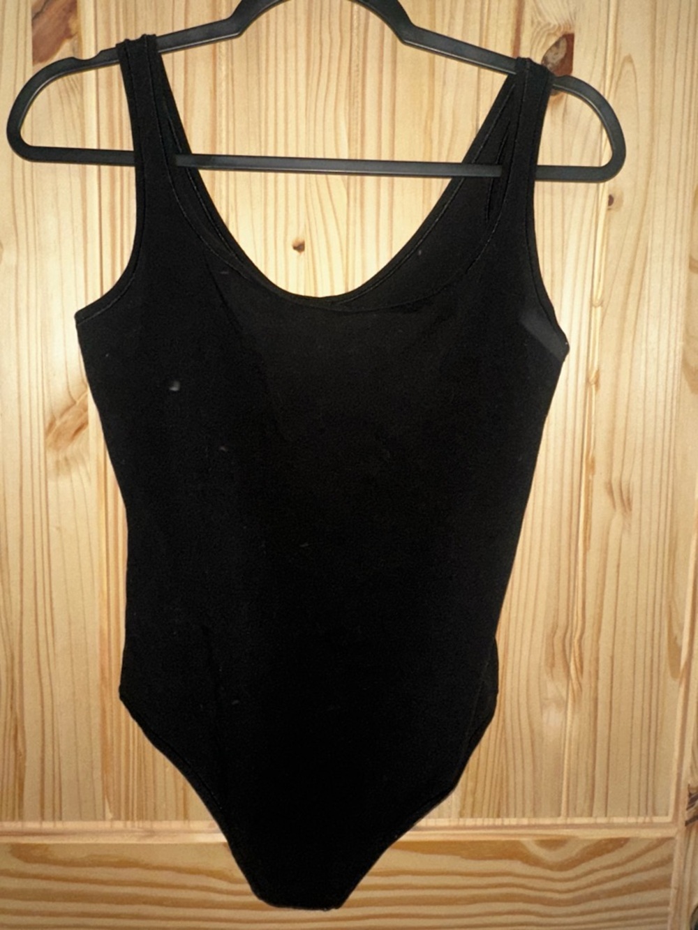PINK Victoria's Secret Black scoop neck bodysuit